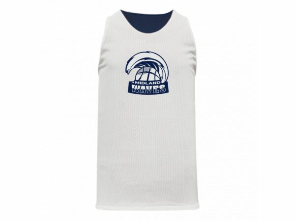 White/Navy Reversible | Youth Practice Jersey - Image 8